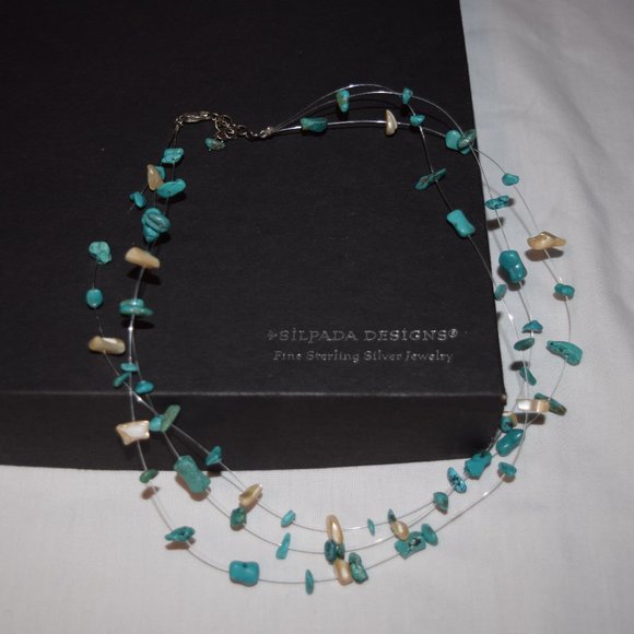 Silpada Turquoise Mother-of-Pearl Necklace - Picture 2 of 6